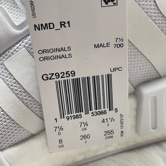 Adidas Nmd R1 Low Mens Sportswear Shoes White GZ9259 NEW* Sz 8 - Picture 9 of 9